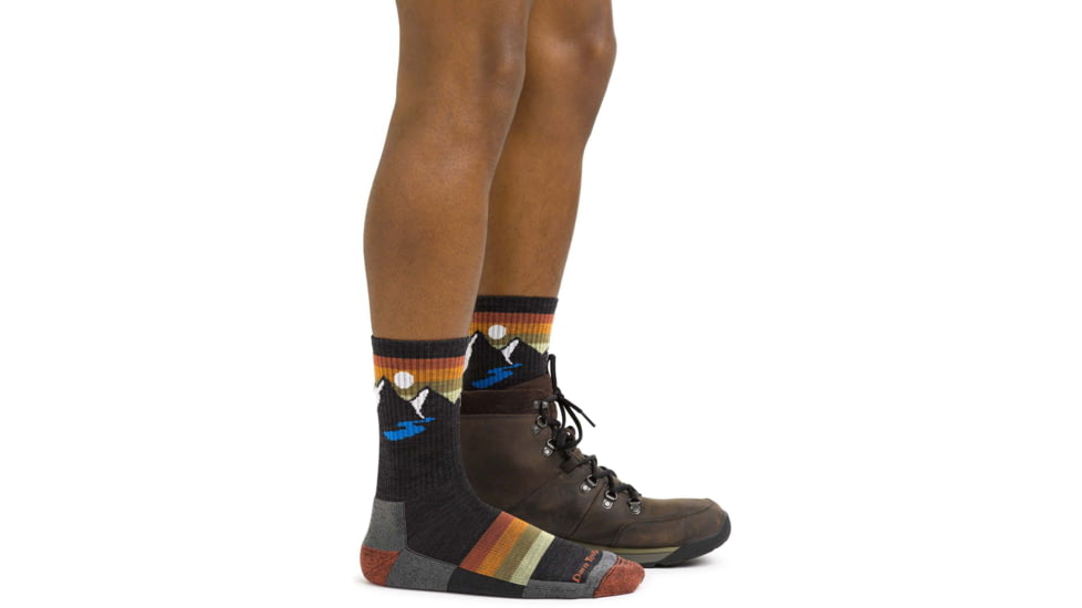 Darn Tough Sunset Ridge Micro Crew Lightweight Hiking Sock - Mens, Charcoal, Medium, 1997-CHARCOAL-M-DARN