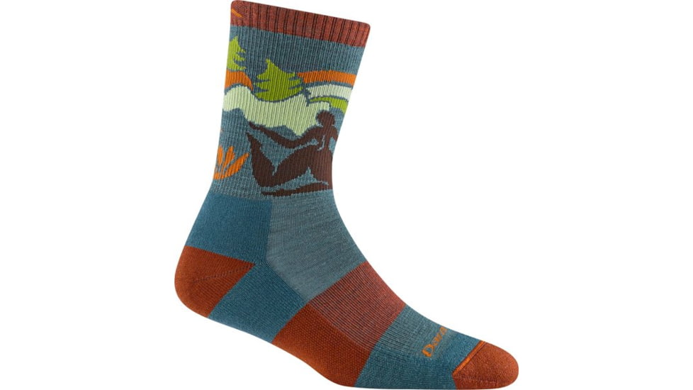 Darn Tough Trailblazer Micro Crew Lightweight with Cushion Socks - Womens, Teal, Large, 5016-TEAL-L-DARN