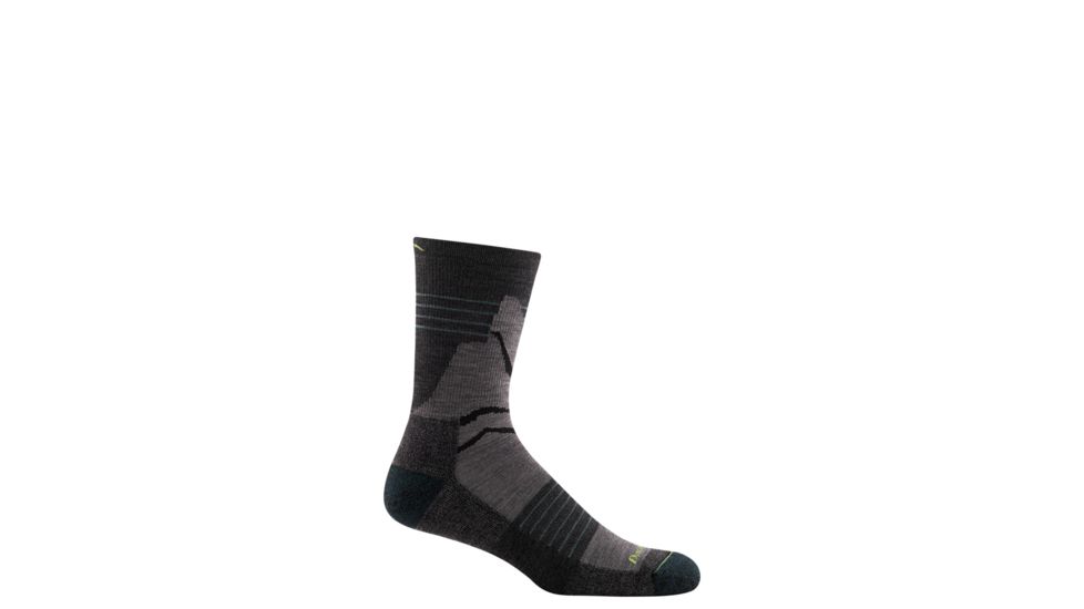 Darn Tough Pinnacle Micro Crew Lightweight with Cushion Socks - Men's, Charcoal, Large 1975-CHARCOAL-L-DARN