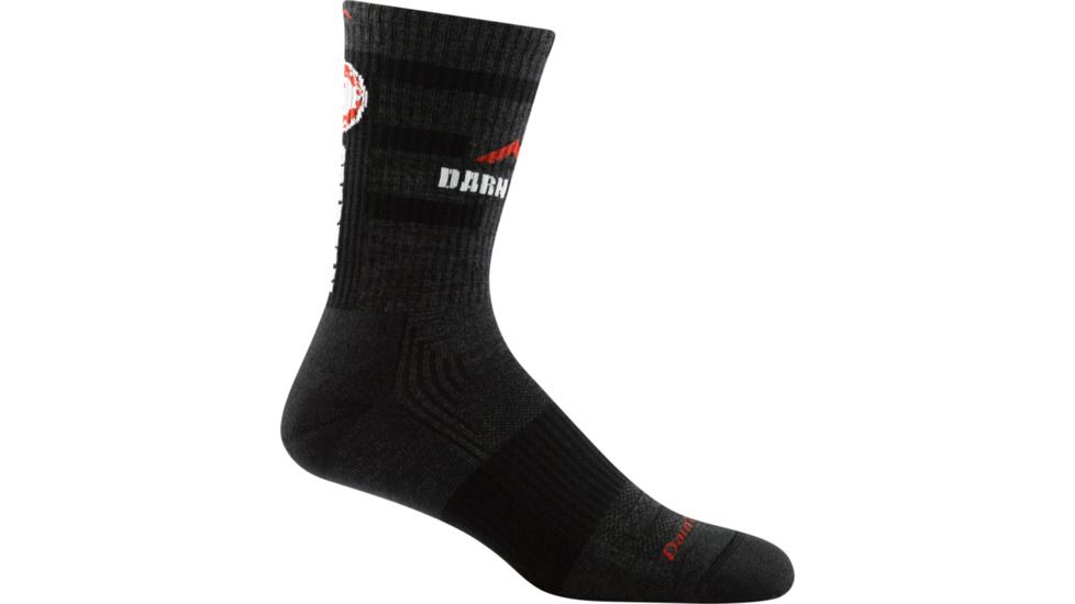 Darn Tough Spartan Crew Lightweight with Cushion Socks - Men's, Charcoal, Large 1025-CHARCOAL/BLACK-L-DARN