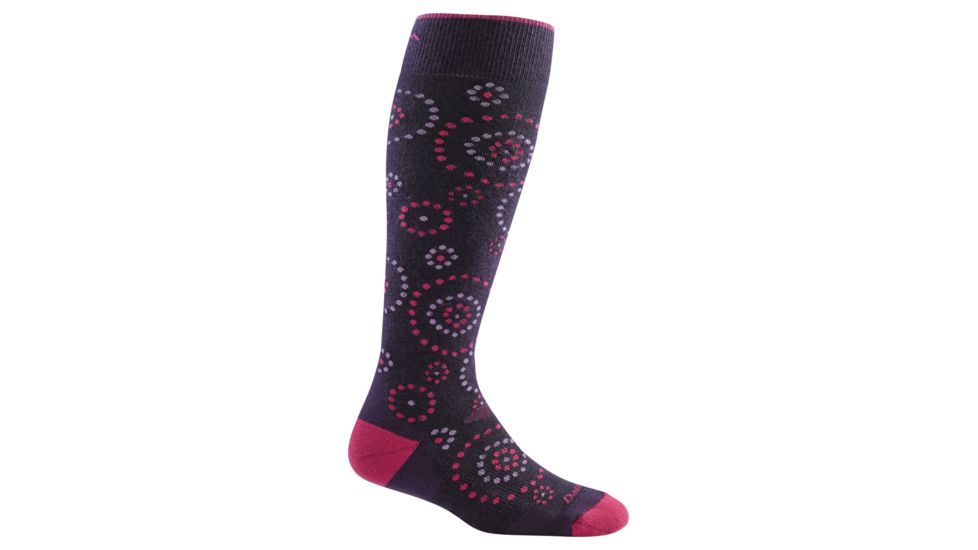 Darn Tough Vertical Starry Night Over-The-Calf Cushion Sock - Womens-Eggplant-Small