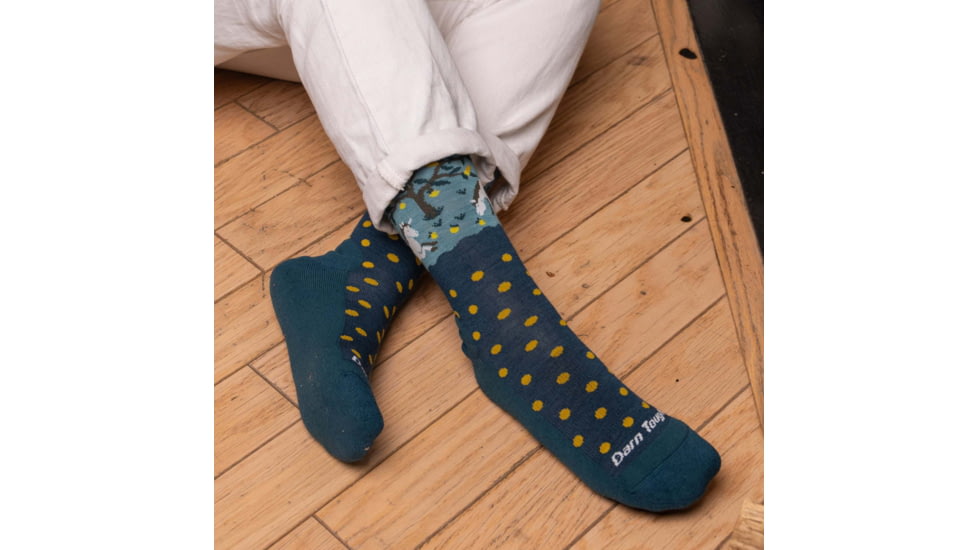 Darn Tough Wild Life Crew Lightweight With Cushion Shoes - Womens, Dark Teal, Small, 6105-DARK-TEAL-S-DARN