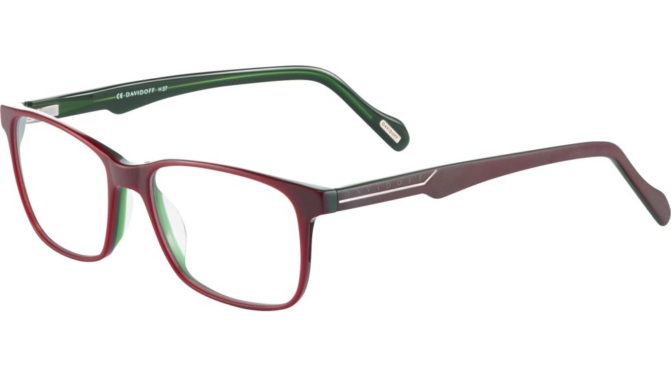 Davidoff 91053 Progressive Prescription Eyeglasses, Dark Red Green Frame, 91053-4151PR