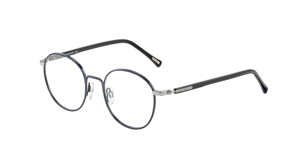 Davidoff 93069 Progressive Prescription Eyeglasses, Grey Blue Ruthenium Frame, 93069-4200PR