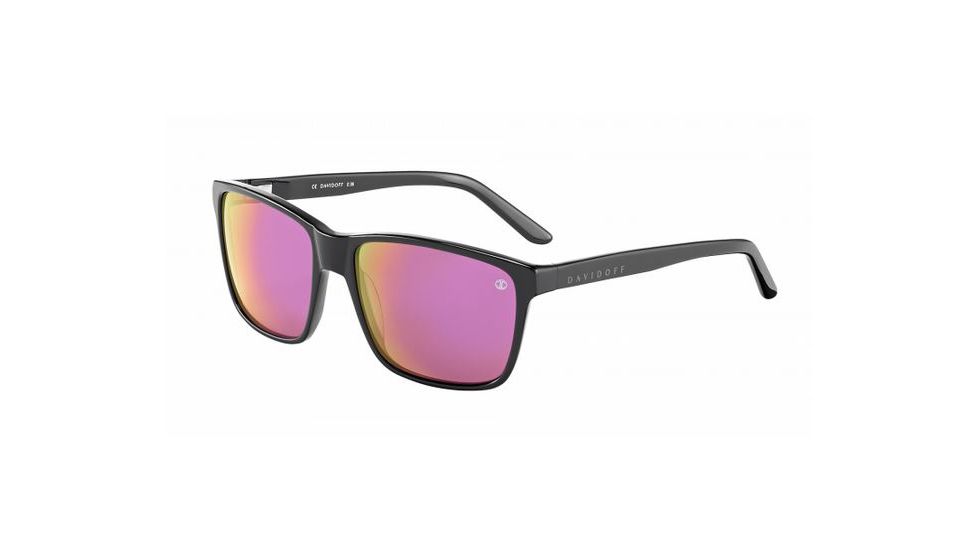 Davidoff 97126 Sunglasses, Black Frame, Blue/Grey W/ Red/Violet/Gold Mirror Lens-97126-8840