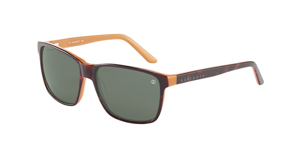 Davidoff 97126 Sunglasses, Brown Frame, Polarized Green/Grey  Lens-97126-6898