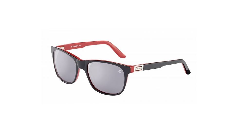 Davidoff 97129 Sunglasses, Black Frame, Grey W/ Silver Mirror Lens-97129-6676