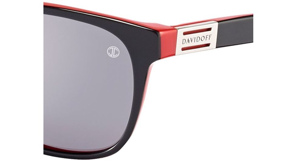 Davidoff 97129 Sunglasses, Black Frame, Grey W/ Silver Mirror Lens-97129-6676