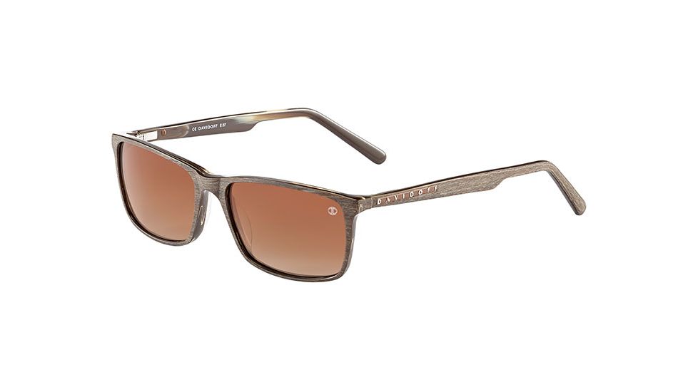 Davidoff 97134 Sunglasses, Beige Brown Frame, Brown Gradient Polarized Lens, Polarized, 97134-6471