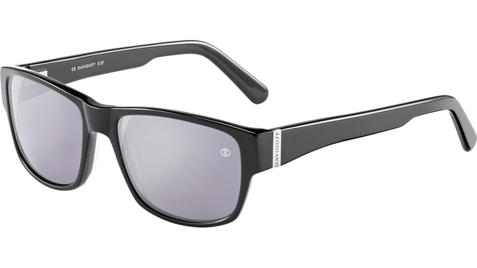 Davidoff 97137 Sunglasses, Black Frame, Grey Silver Mirror Lens, 97137-8840