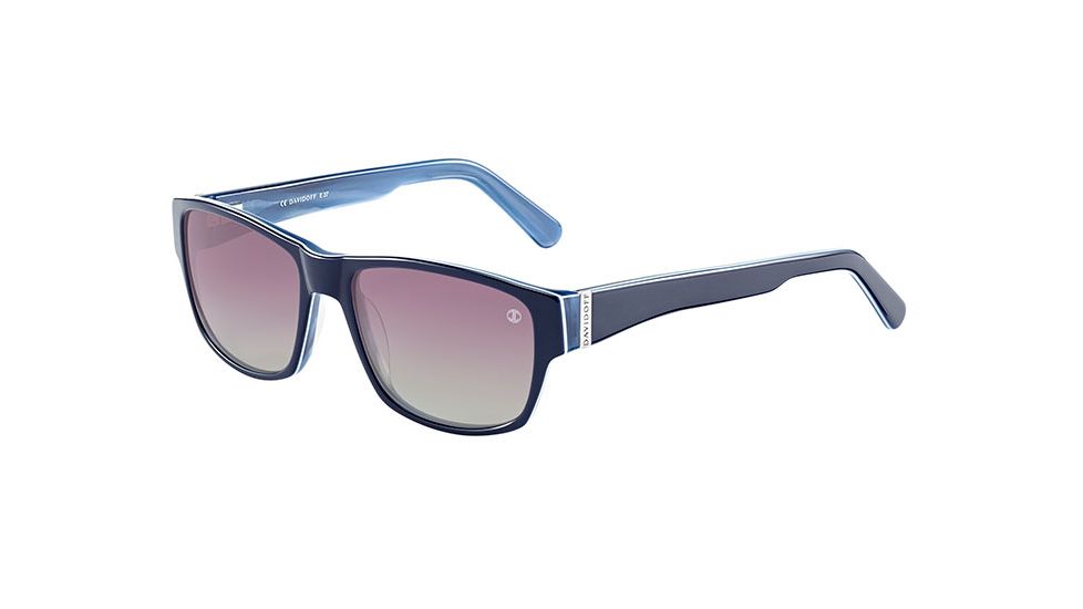 Davidoff 97137 Sunglasses, Dark Blue Frame, Grey Gradient Polarized Lens, Polarized, 97137-4064