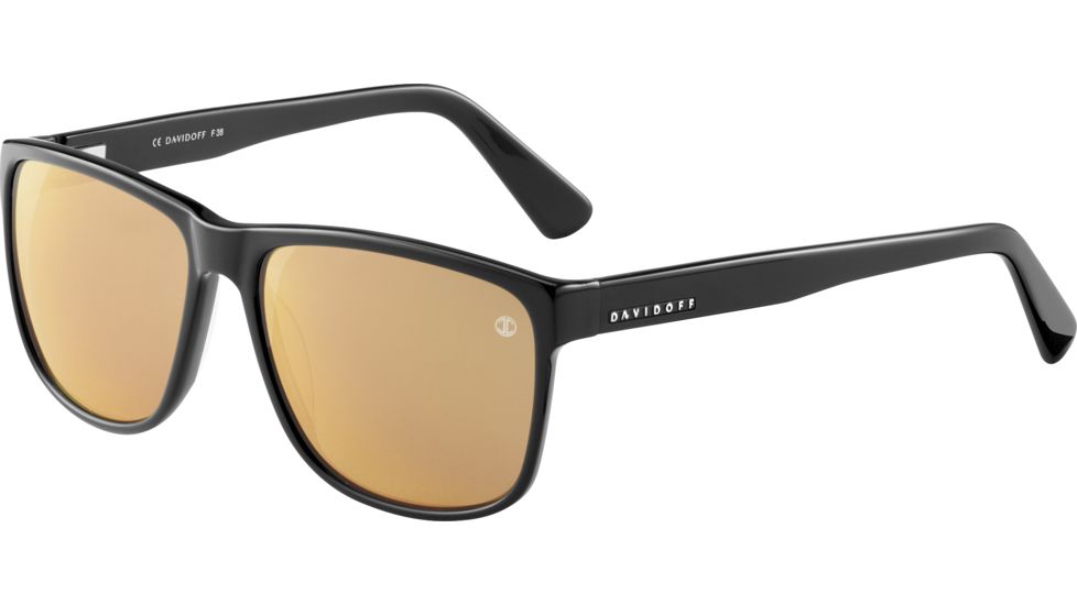 Davidoff 97144 Single Vision Prescription Sunglasses, Black Frame, 97144-8840SV