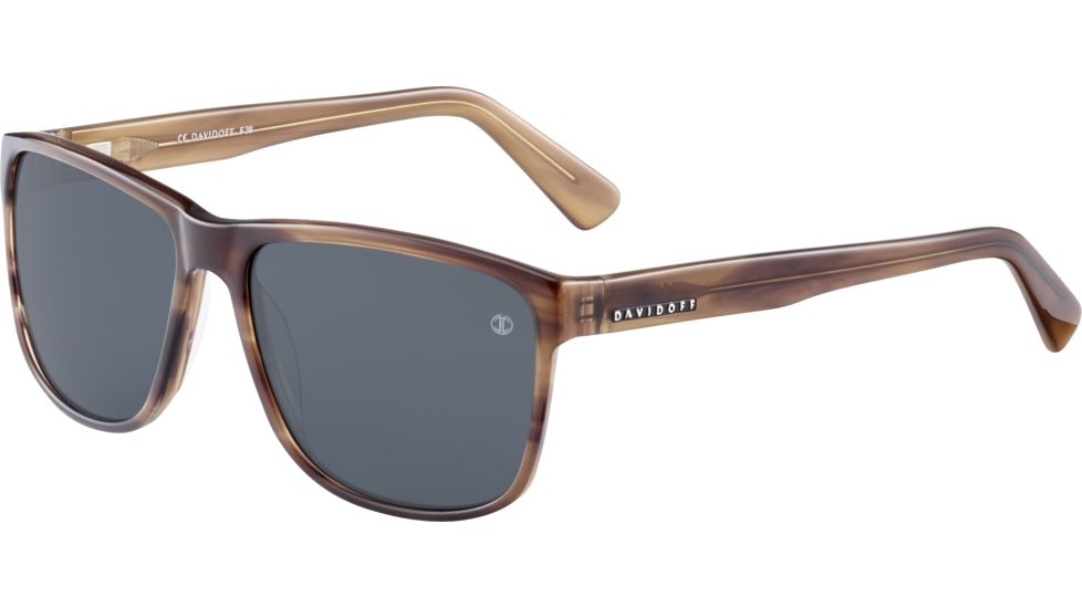 Davidoff 97144 Single Vision Prescription Sunglasses, Brown Frame, Polarized, 97144-6397SV