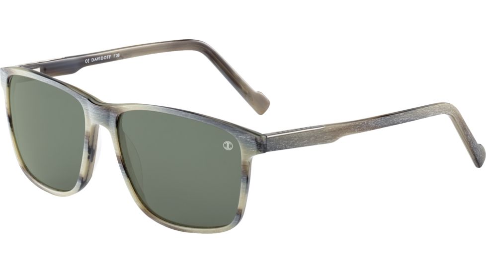 Davidoff 97146 Single Vision Prescription Sunglasses, Beige Grey Brown Frame, 97146-6875SV