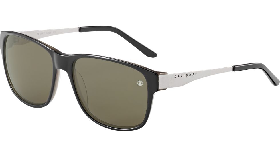 Davidoff 97206 Single Vision Prescription Sunglasses, Black Grey Frame, 97206-4140SV