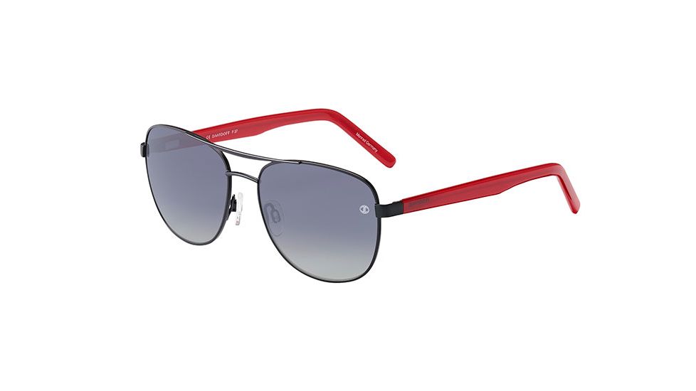Davidoff 97344 Single Vision Prescription Sunglasses, Red Frame, Polarized, 97344-210SV