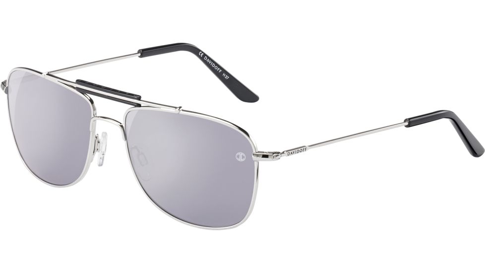 Davidoff 97345 Single Vision Prescription Sunglasses, Silver Frame, 97345-110SV