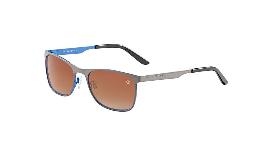 Davidoff 97348 Sunglasses, Grey Blue Frame, Brown Gradient Polarized Lens, Polarized, 97348-673