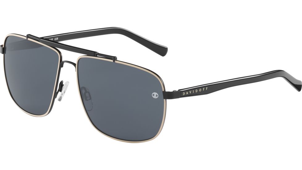 Davidoff 97349 Single Vision Prescription Sunglasses, Black Frame, 97349-1018SV