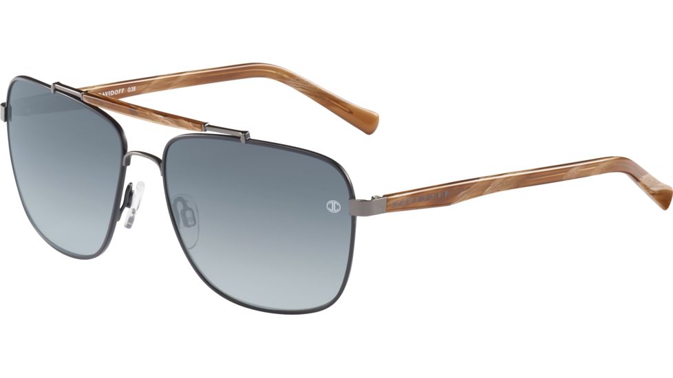 Davidoff 97350 Single Vision Prescription Sunglasses, Gun Frame, 97350-1017SV