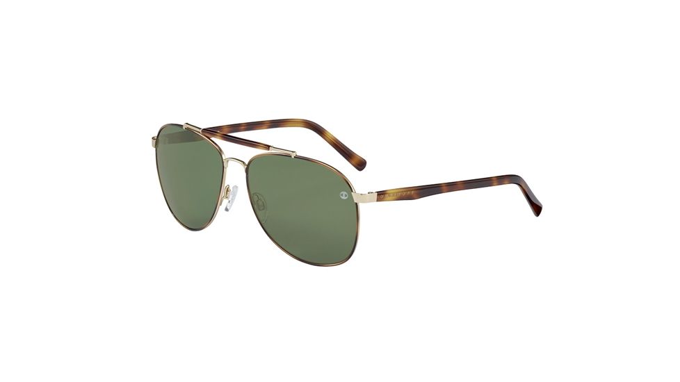 Davidoff 97352 Sunglasses,Brown Havana/Gold Frame,Green Polarized Lens, 97352-1020