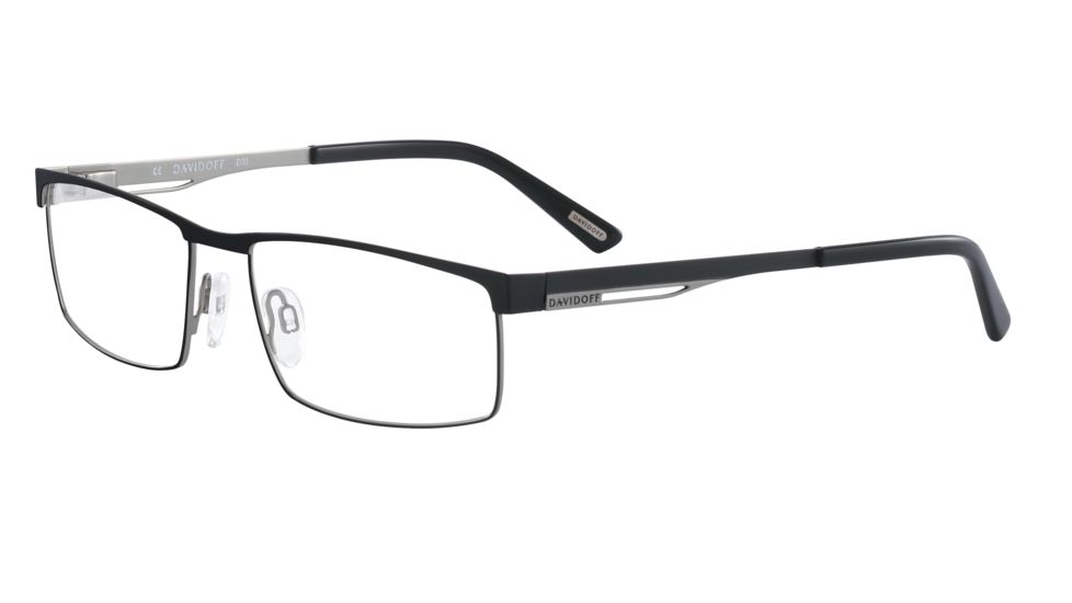 Davidoff 93033 Bifocal Prescription Eyeglasses - Black Frame and Clear Lens 93033-610BI