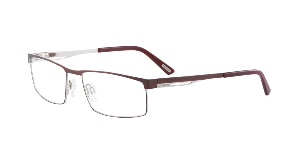 Davidoff 93033 Bifocal Prescription Eyeglasses - Red Frame and Clear Lens 93033-550BI
