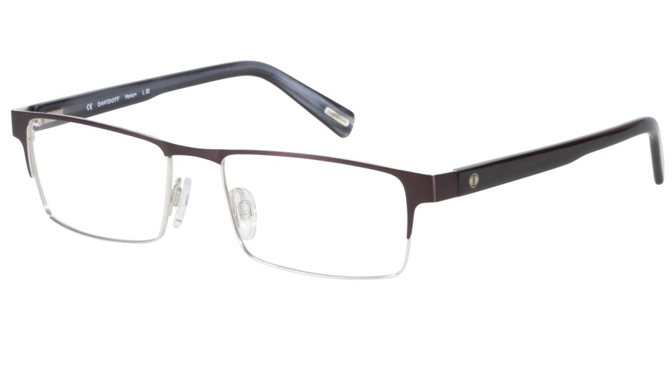 Davidoff 95092 Bifocal Prescription Eyeglasses - Grey Frame and Clear Lens 95092-537BI