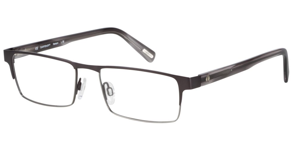 Davidoff 95092 Bifocal Prescription Eyeglasses - Grey Frame and Clear Lens 95092-538BI