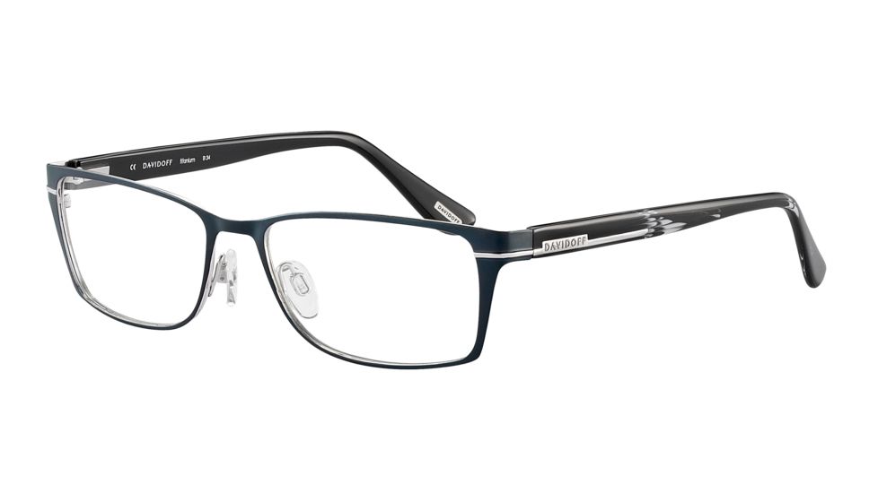 Davidoff 95102 Progressive Prescription Eyeglasses - Blue Frame and Clear Lens 95102-580PR