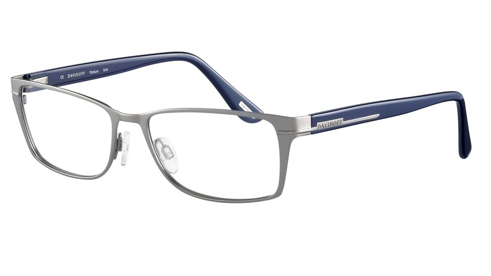 Davidoff 95102 Progressive Prescription Eyeglasses - Grey Frame and Clear Lens 95102-650PR