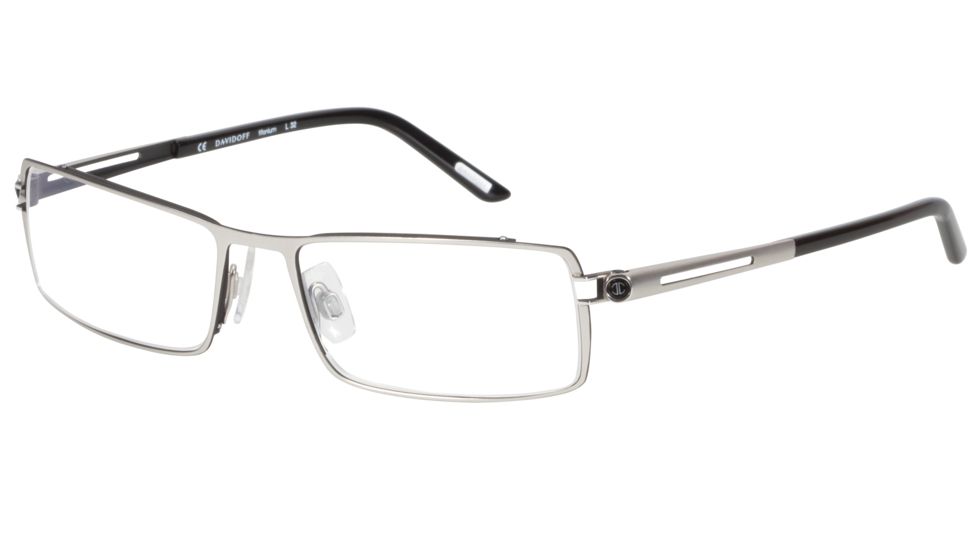 Davidoff 95501 Progressive Prescription Eyeglasses - Silver Frame and Clear Lens 95501-531PR