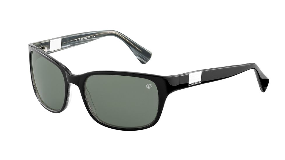 Davidoff 97118 Bifocal Prescription Sunglasses - Black Frame and Green Lens 97118-6184BI