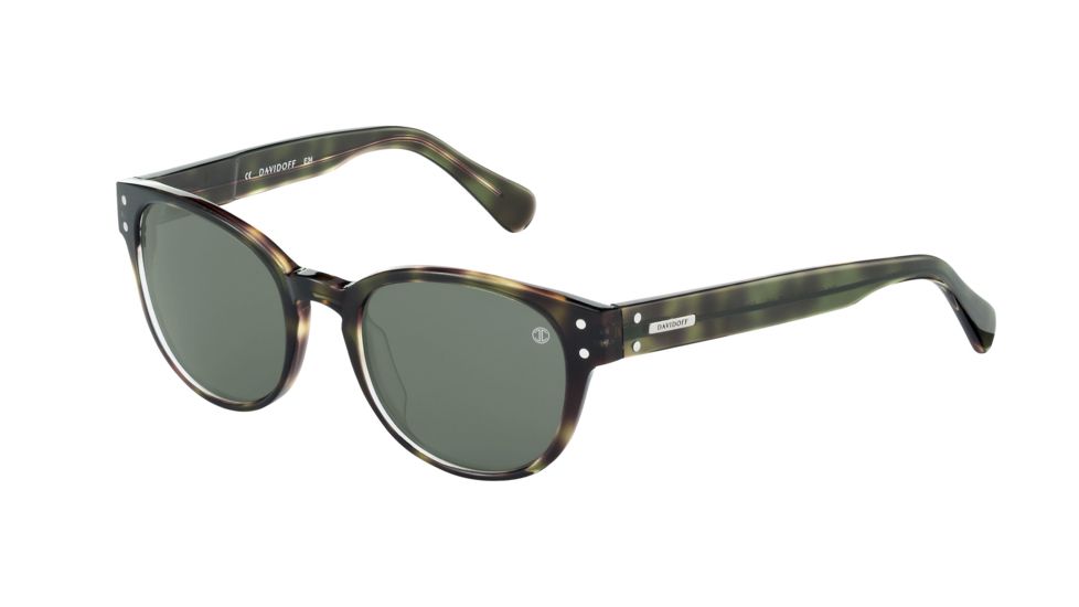 Davidoff 97120 Single Vision Prescription Sunglasses - Green Frame and Grey Green Lens 97120-6522SV