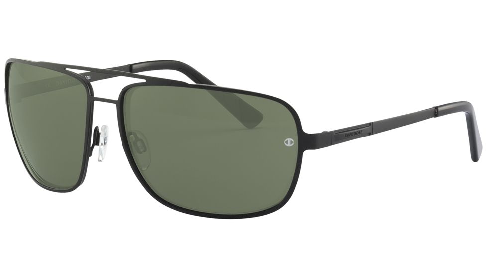 Davidoff 97324 Bifocal Prescription Sunglasses - Black Frame and Grey Green Lens 97324-610BI