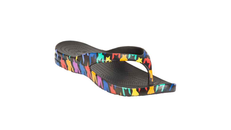 Loudmouth Mens Flip Flop, Razzle Dazzle Black, 10