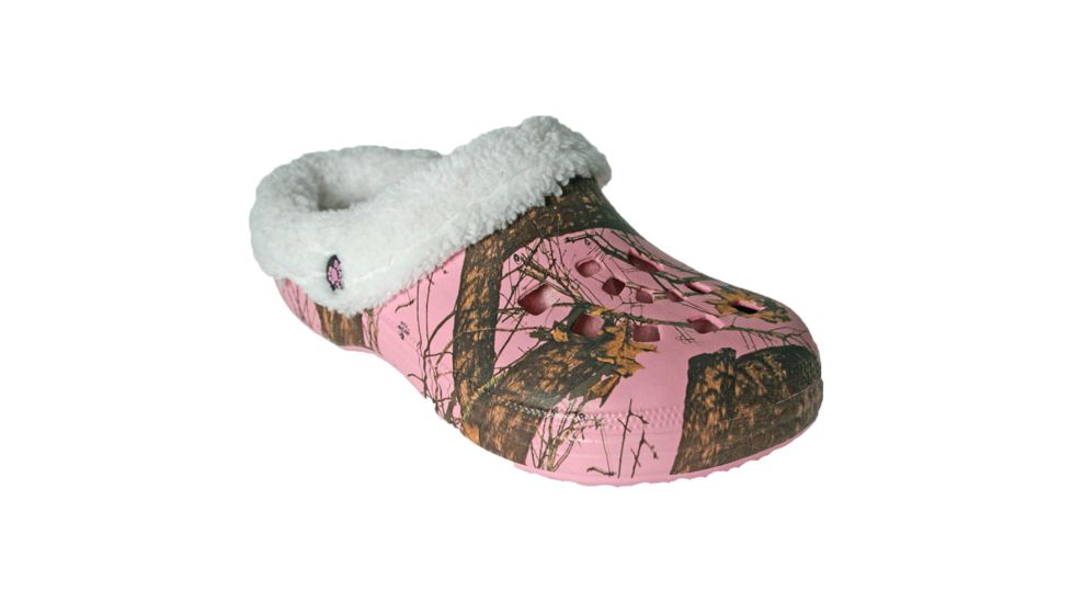 Mossy Oak Womens FleeceDawgs Clogs, Breakup Infinity in Pink, 5-6