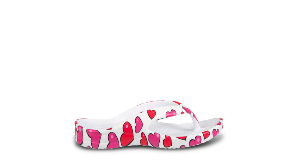 Dawgs Toddlers Flip Flops - Kids, Hearts Multicolor, 9 US, ORFF.U.T.DC-Hrt.0009