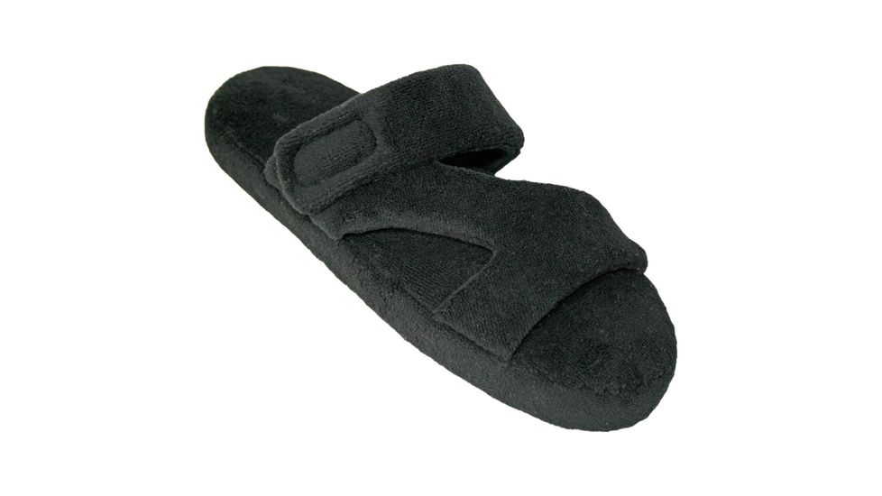 Womens Fluffy Z Slippers, Black, 9-10