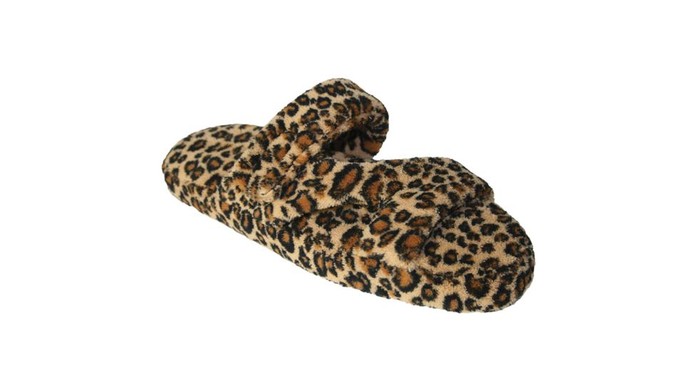 Womens Fluffy Z Slippers, Leopard Print, 9-10