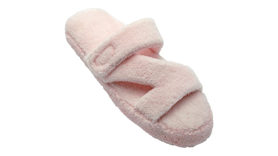 Womens Fluffy Z Slippers, Soft Pink, 7-8