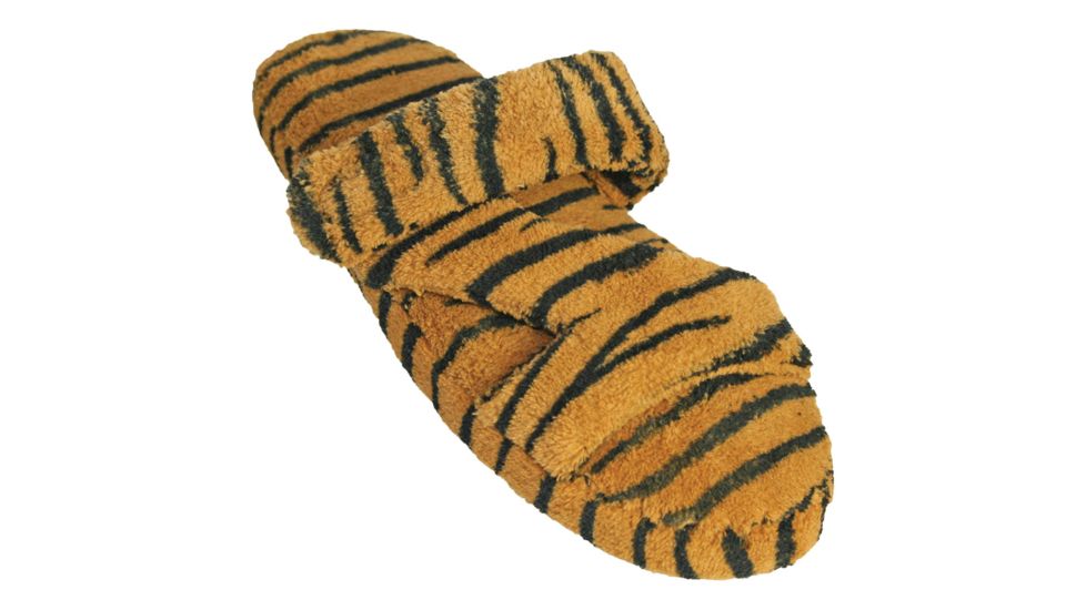 Womens Fluffy Z Slippers, Tiger, 9-10