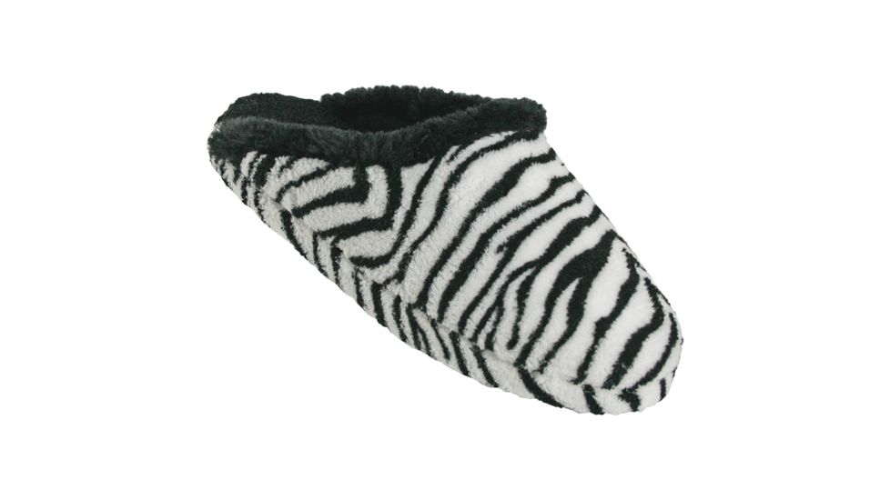 Womens Foam Slide Scuff Slippers, Zebra, 9-10