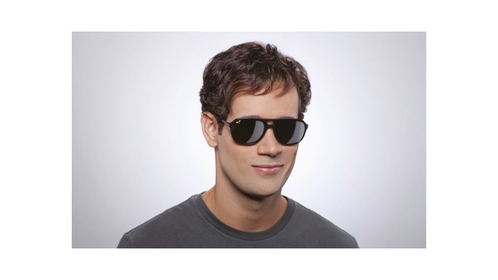 Maui Jim Dawn Patrol Sunglasses w/ Gloss Black Frame and Neutral Grey Lenses - 223-02, On Model