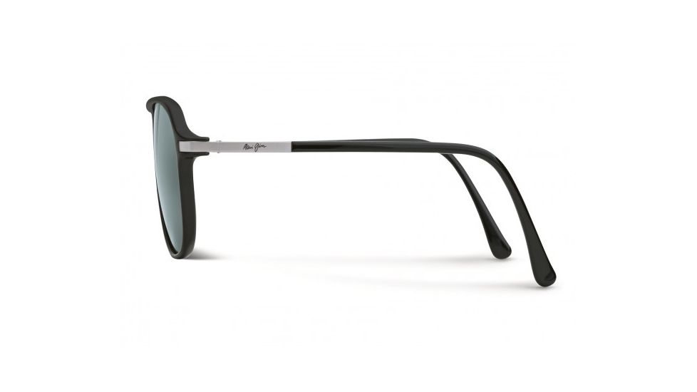 Maui Jim Dawn Patrol Sunglasses w/ Gloss Black Frame and Neutral Grey Lenses - 223-02, Side View
