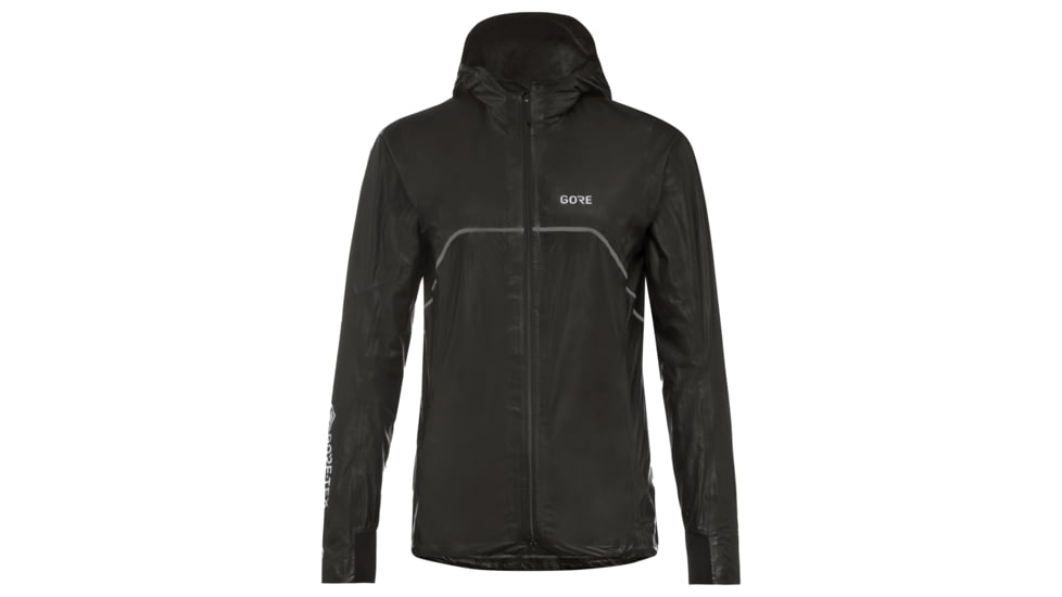 GOREWEAR R7 Womens GORE-TEX SHAKEDRYTM Trail Hooded Running Jacket in Black Large 12-14 Regular fit Waterproof 576B6C11, 100458-9900-42
