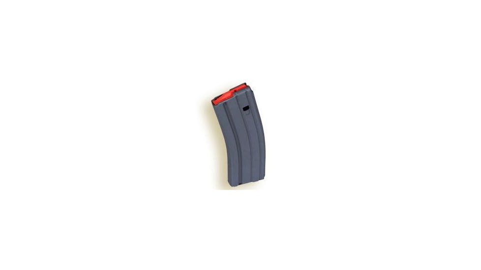 Ammunition Storage Components AR-15/M-16 30 Round Rifle Magazine, .223 Remington, Orange Follower, Grey Aluminum, 30-223-AL-GM-O-ASC