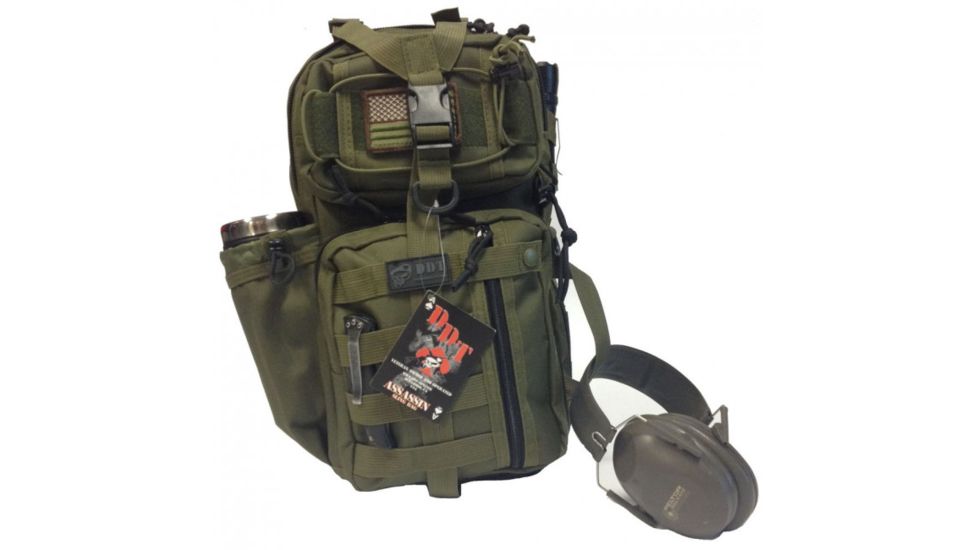DDT Assasin Single Shoulder Sling Backpack, OD Green DDT10713