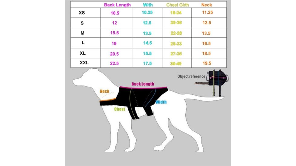 DDT Sgt Stubby K-9 Vest, 20-26 Chest, Black, Small, 52410