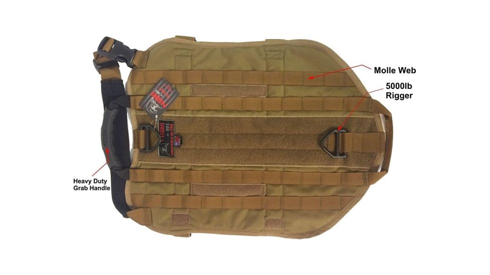 DDT Sgt Stubby K-9 Vest, 18-24 Chest, Tan, Extra Small, 52311